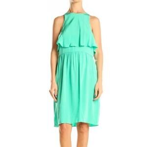 Tibi Women's 100% Silk Mint Green Sleeveless Dress Size 0